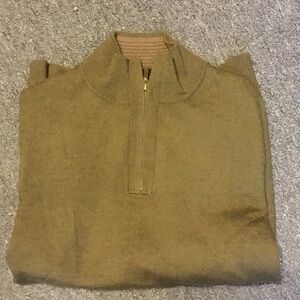 Club Room Men's Khaki Zip-Up Sweater